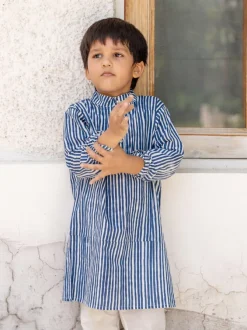 Veer Organic Cotton Block Printed Long Kurta