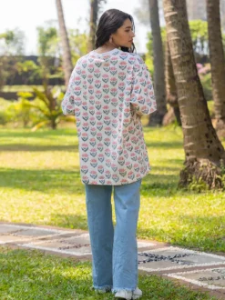 Vishwa Hand Block Printed Oversized T-shirt
