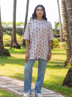 Vishwa Hand Block Printed Oversized T-shirt