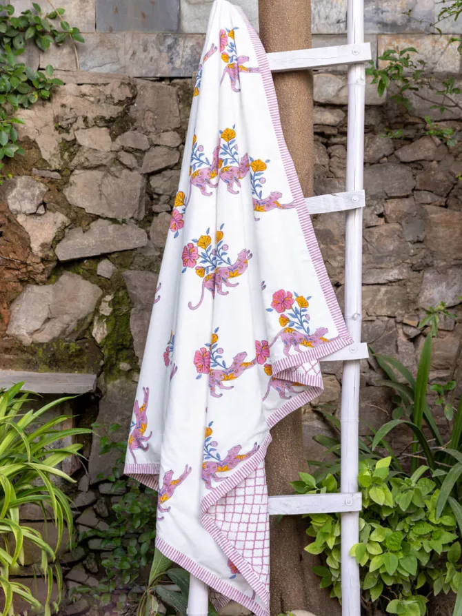 Vismaya Block Printed Muslin Dohar