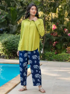 Vraj Indigo Trousers