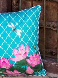 Vrindavan Cotton Cushion Cover - 16 Inch