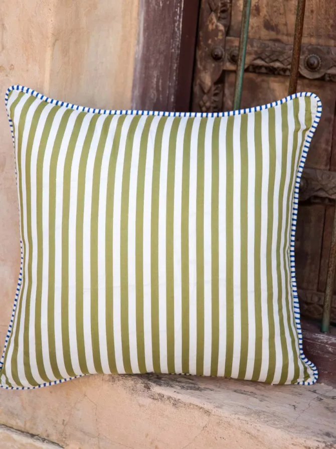 Vrindavan Cotton Cushion Cover - 16 Inch