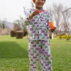 Vroom Vroom Block Printed Cotton Top & Pyjama Set