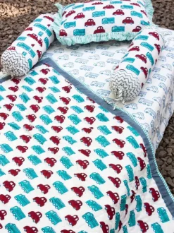 Vroom Vroom Organic Cotton Infant Pillow Cover