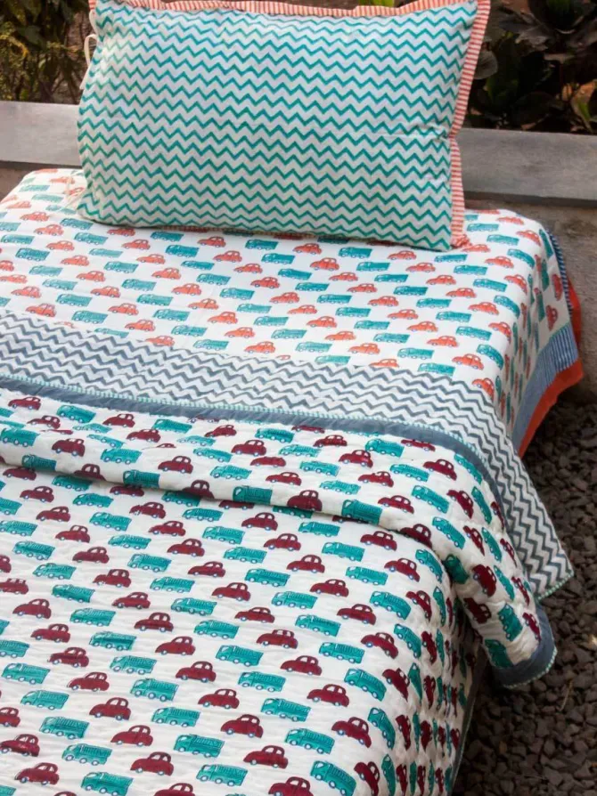 Vroom Vroom Organic Cotton Bedsheet