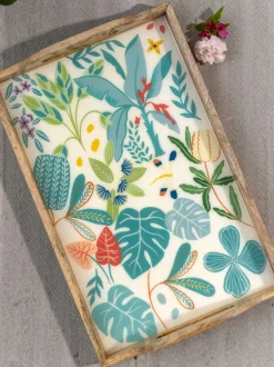 Wild Bloom Wooden Tray