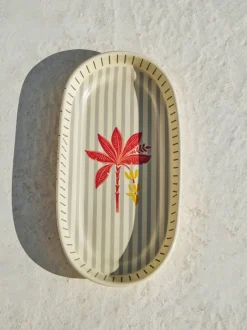 Wild Oasis Ceramic Oval Platter