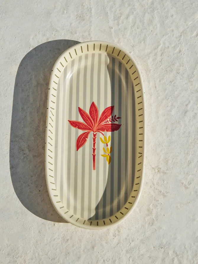 Wild Oasis Ceramic Oval Platter