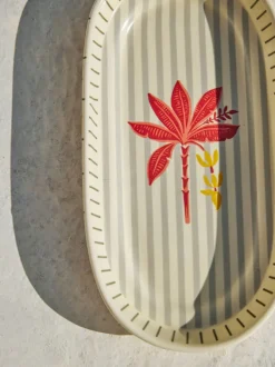 Wild Oasis Ceramic Oval Platter