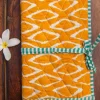 Yellow Ikat Foldable Jewellery Pouch