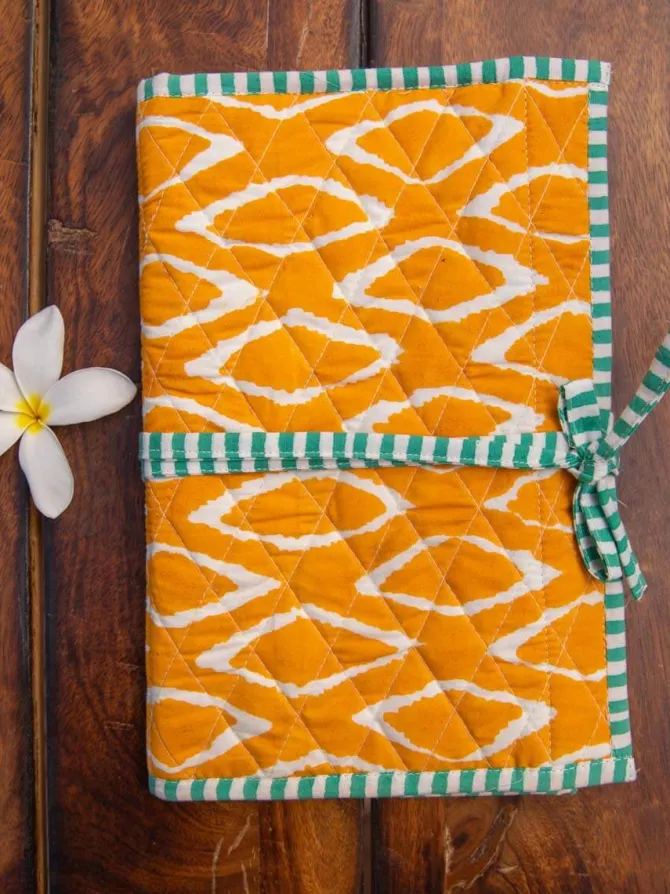 Yellow Ikat Foldable Jewellery Pouch