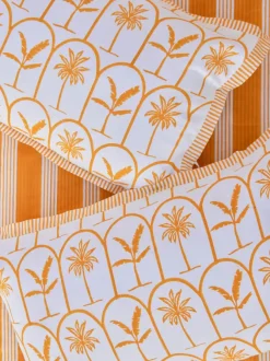 Yellow Stripes Cotton Bedsheet