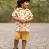 Yellow Stripes Organic Cotton Shorts
