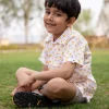 Yellow Umbrella Organic Cotton Block Printed Shirt