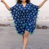 Zahara Indigo Short Kaftan