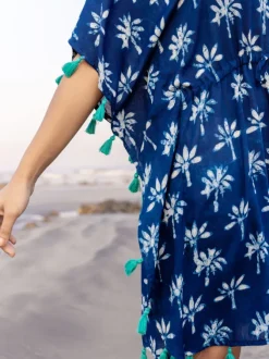 Zahara Indigo Short Kaftan