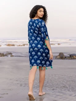 Zahara Indigo Short Kaftan