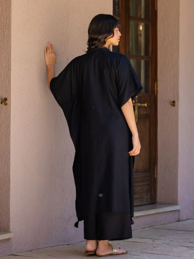 Zarin Black Kaftan Kurta