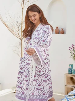 Zaytoun Waffle Cotton Bath Robe