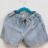 Zebra Lines Grey Organic Cotton Block Printed Shorts