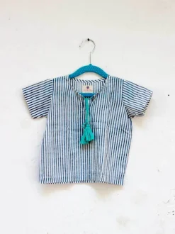 Zebra Stripes Organic Cotton Block Printed Top
