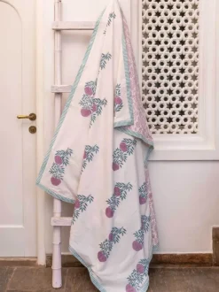 Zeniya Block Printed Cotton Muslin Dohar