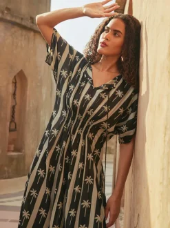 Zohra Fit & Flare Maxi Dress
