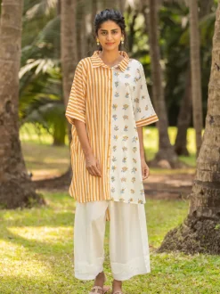 Zuri Oversized Asymmetrical Cotton Long Shirt